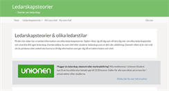 Desktop Screenshot of ledarskapsteorier.se