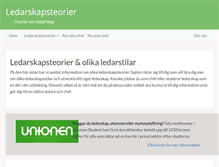 Tablet Screenshot of ledarskapsteorier.se